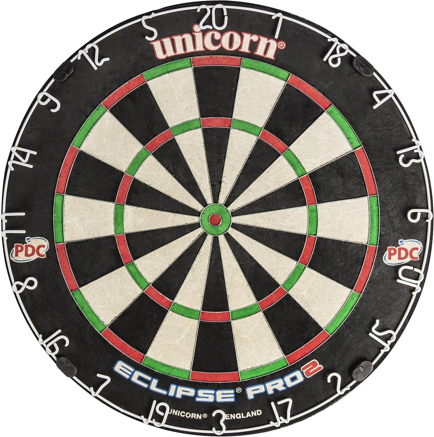Dartboard | Striker/Eclipse Pro/Pro 2 | Ultra-Visible Number Ring & Spider | Championship Quality Sisal Bristle | Staple-Free Construction